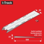 Hacker-Model HCTMC24188S - H0 - Unteres Übergangs-Segment, 2-gleisig für Märklin C, 80 x 520 mm